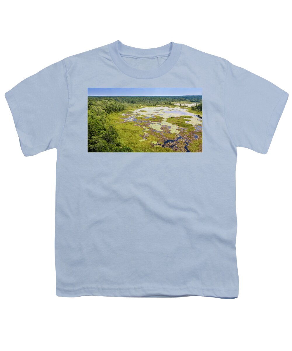  Youth T-Shirt featuring the photograph Pine Barrens Landscape by Louis Dallara