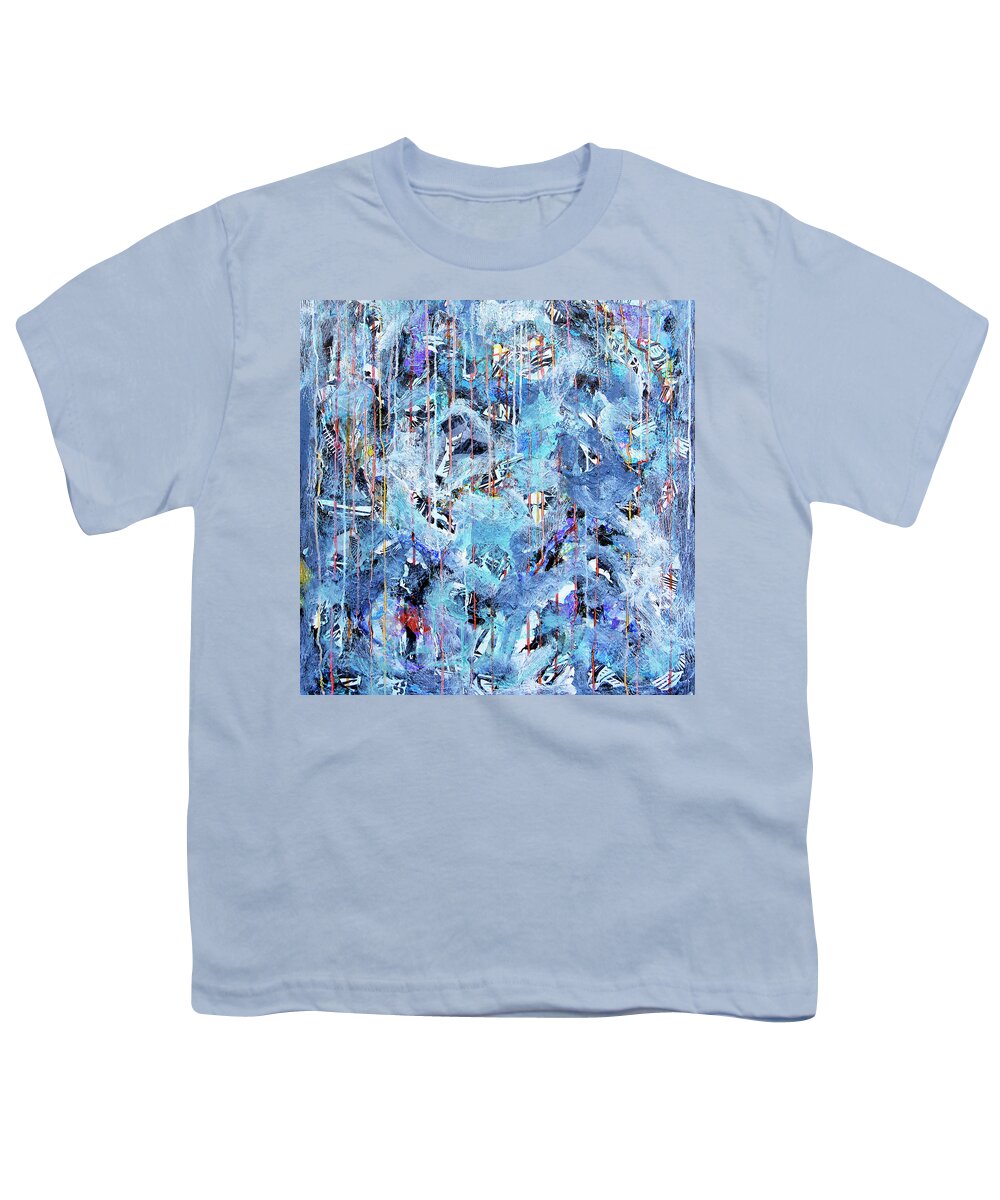Winter Youth T-Shirt featuring the painting Snow Day #1 by Dominic Piperata