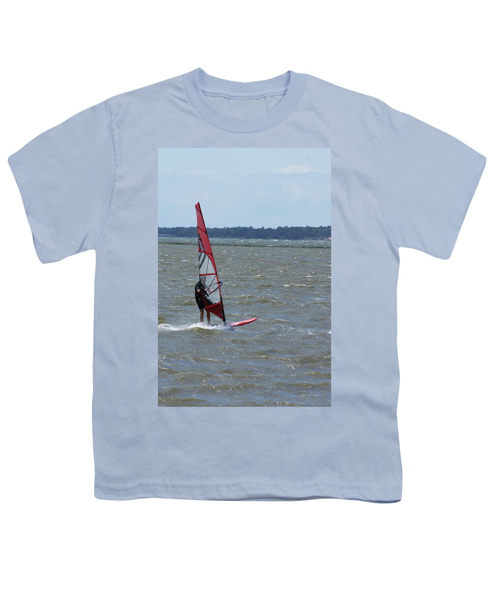  Youth T-Shirt featuring the photograph Windsurfing by Heather E Harman