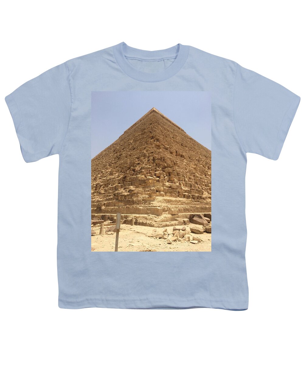 Giza Youth T-Shirt featuring the photograph Great Pyramids #16 by Trevor Grassi