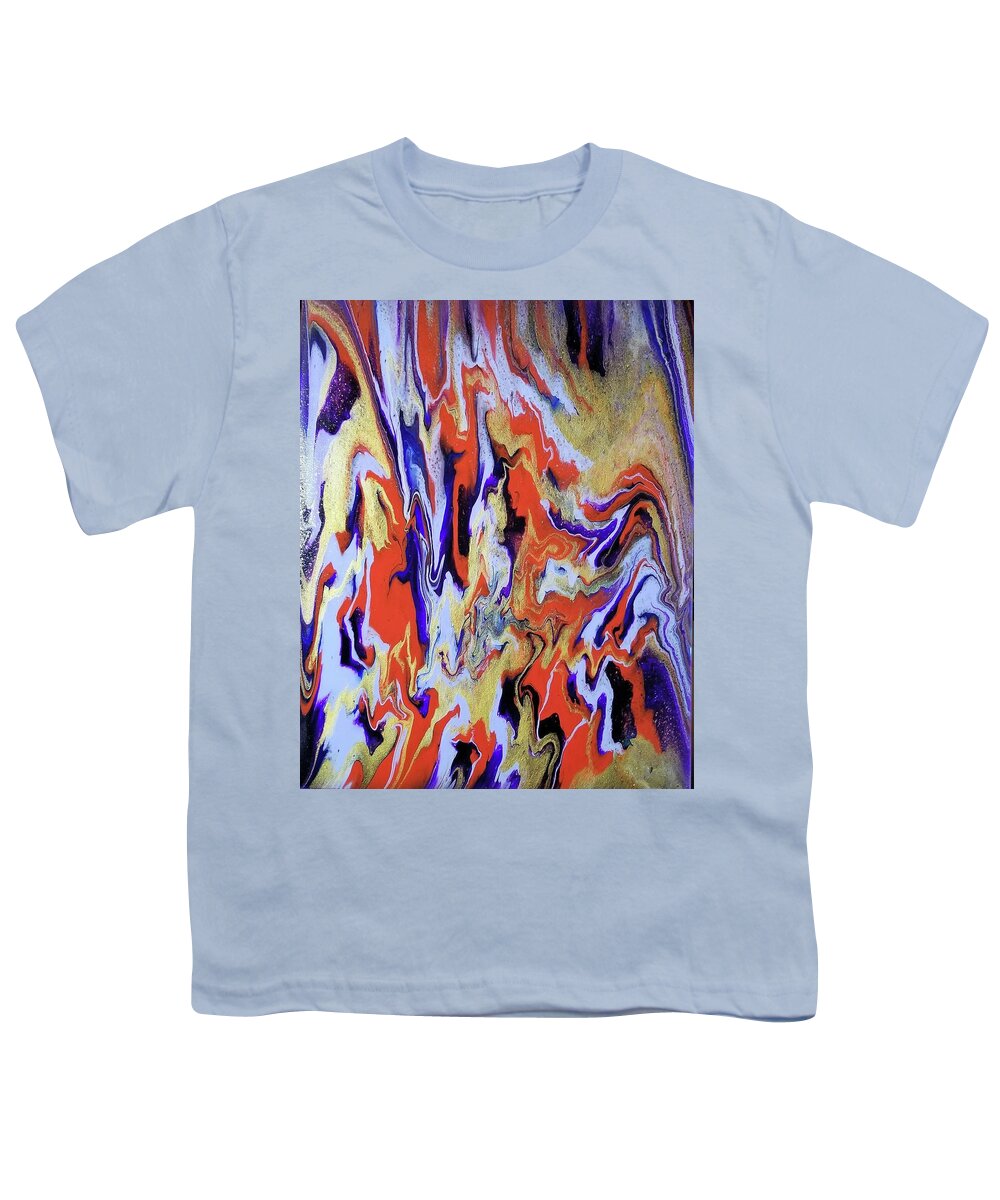 Abstract Youth T-Shirt featuring the painting 1960's by Pour Your heART Out Artworks