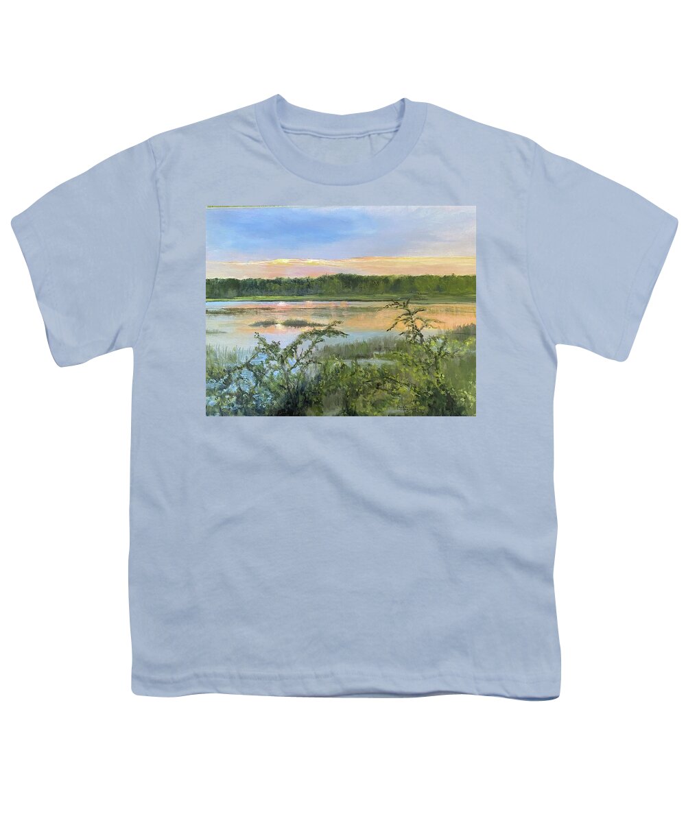 Acrylic Youth T-Shirt featuring the painting A New Day is Born by Paula Pagliughi