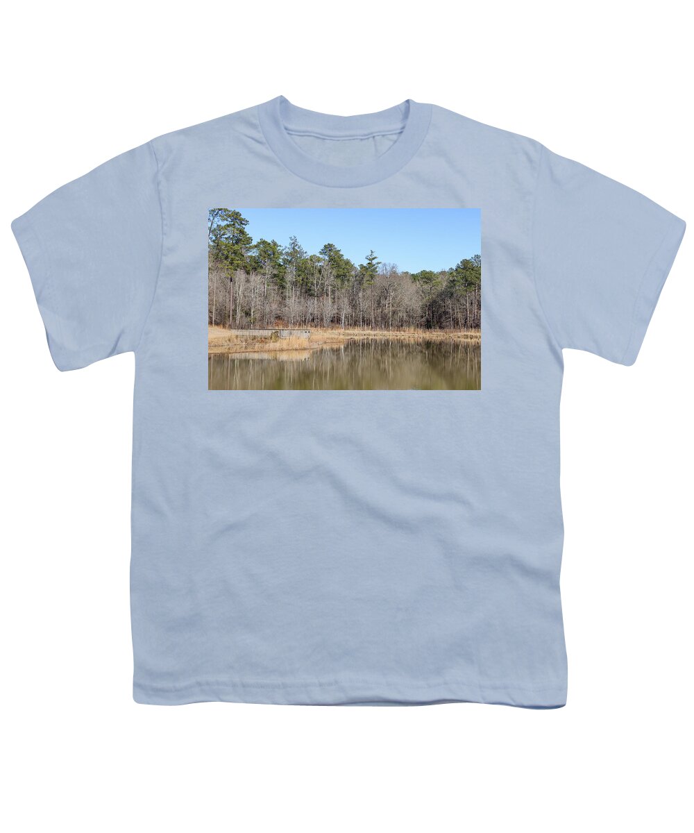 Pond Youth T-Shirt featuring the photograph A Piedmont Wildlife Refuge Pond by Ed Williams