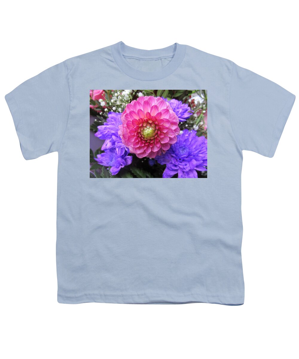 Daisy Youth T-Shirt featuring the photograph Amongst blue by Rosita Larsson