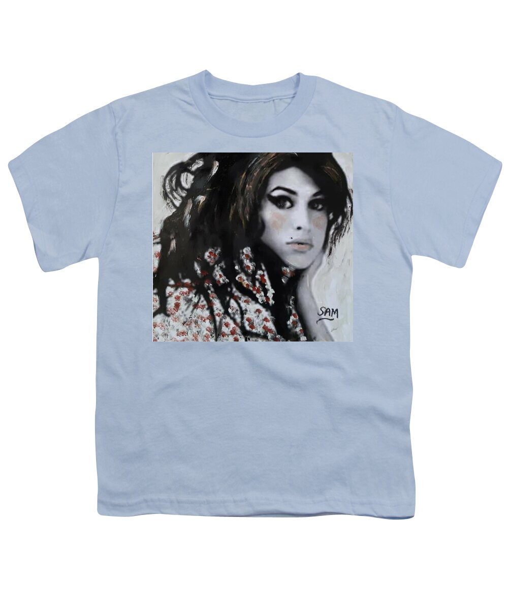 Amy Youth T-Shirt featuring the painting Amy by Sam Shaker