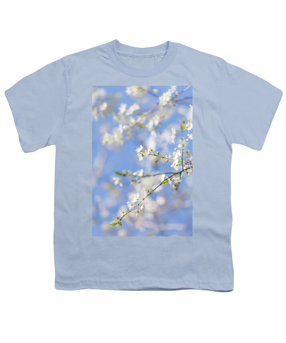 Blossom Youth T-Shirt featuring the photograph Blossom and Blue Skies by Anita Nicholson