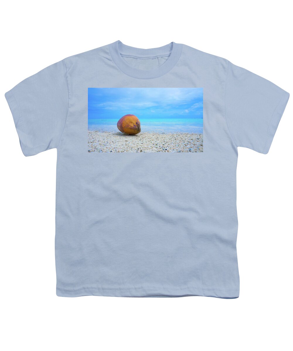 Bora Beach Coconut Youth T-Shirt featuring the photograph Bora Bora Beach by David Morehead