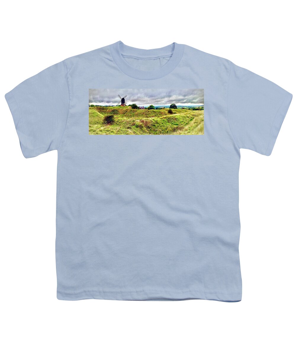 Brill Youth T-Shirt featuring the photograph Brill Windmill overlooking Buckinghamshire by Gordon James