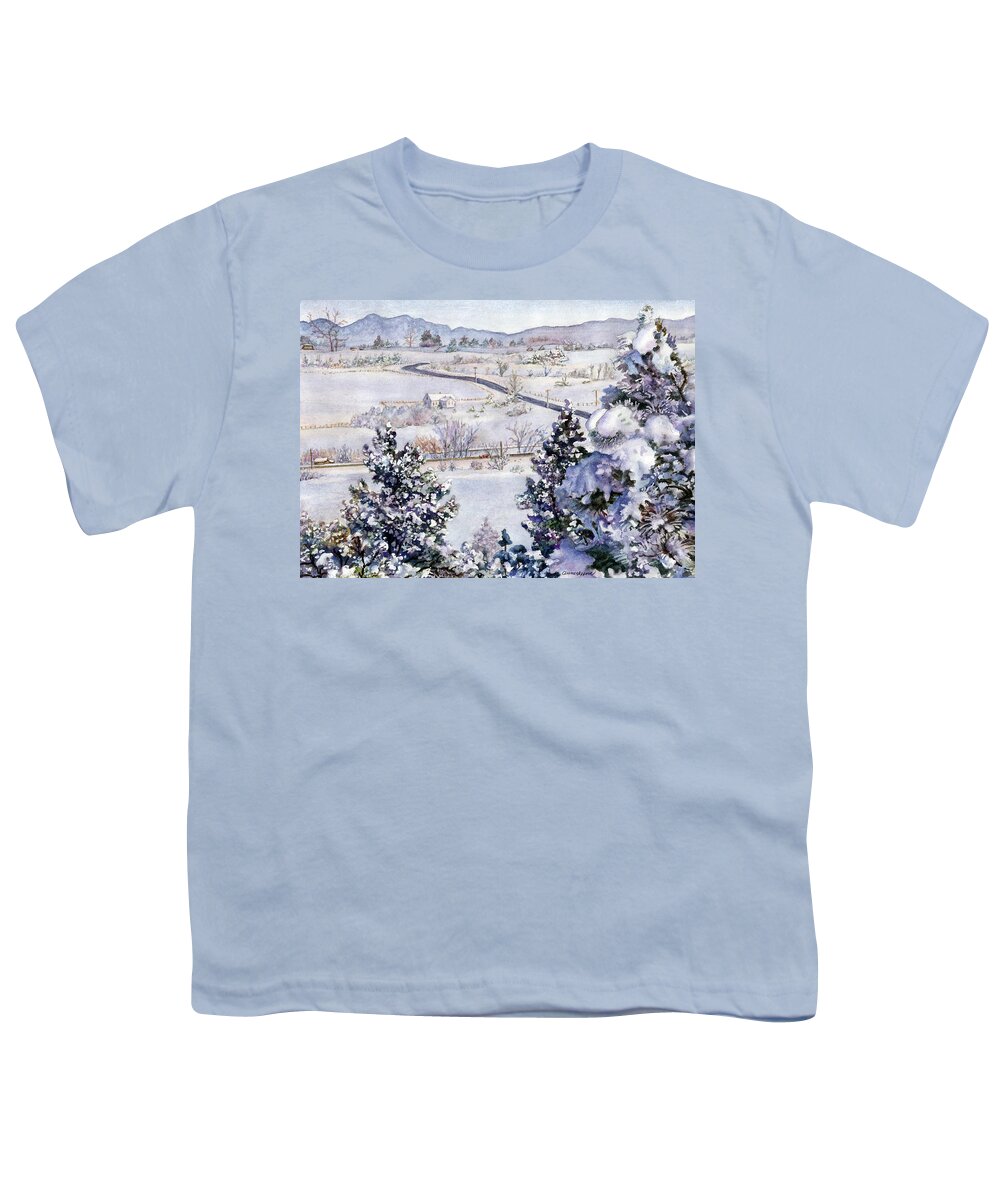 Winding Road Painting Youth T-Shirt featuring the painting Cherryvale Road by Anne Gifford