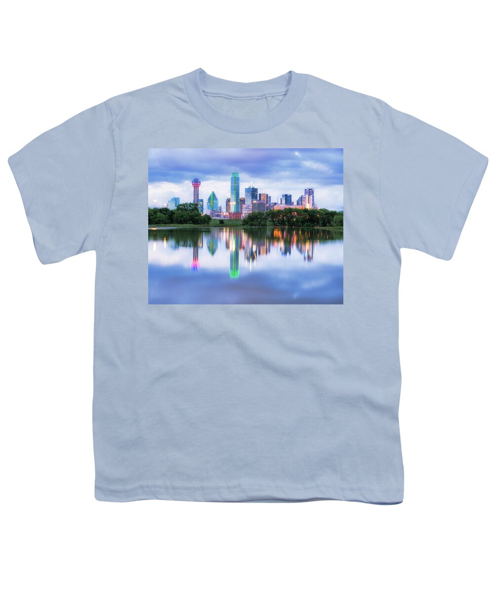 Dallas Youth T-Shirt featuring the photograph City Of Dallas by Robert Bellomy