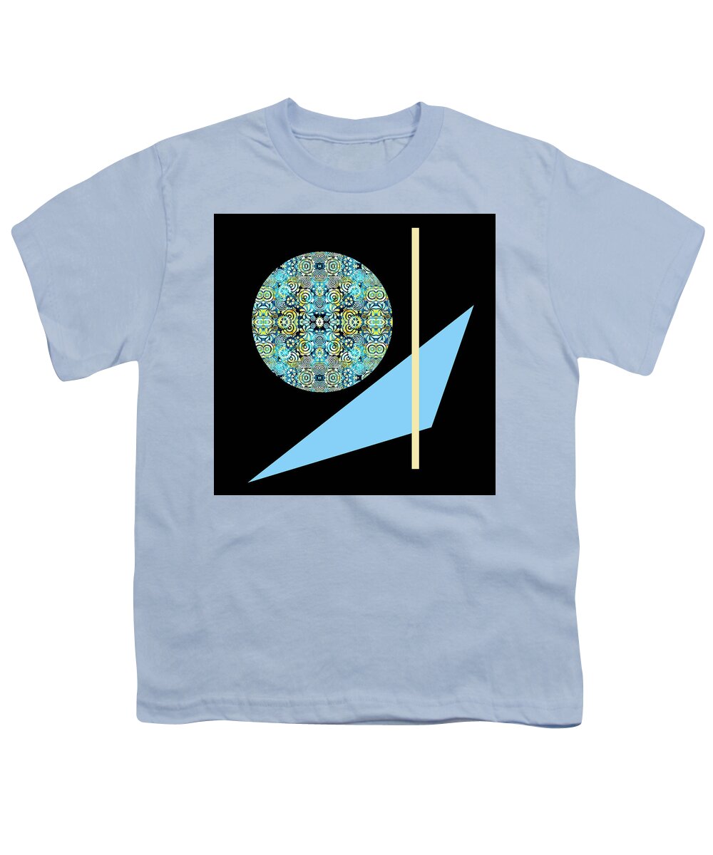 Square Abstract Youth T-Shirt featuring the digital art Composition Square by Lorena Cassady