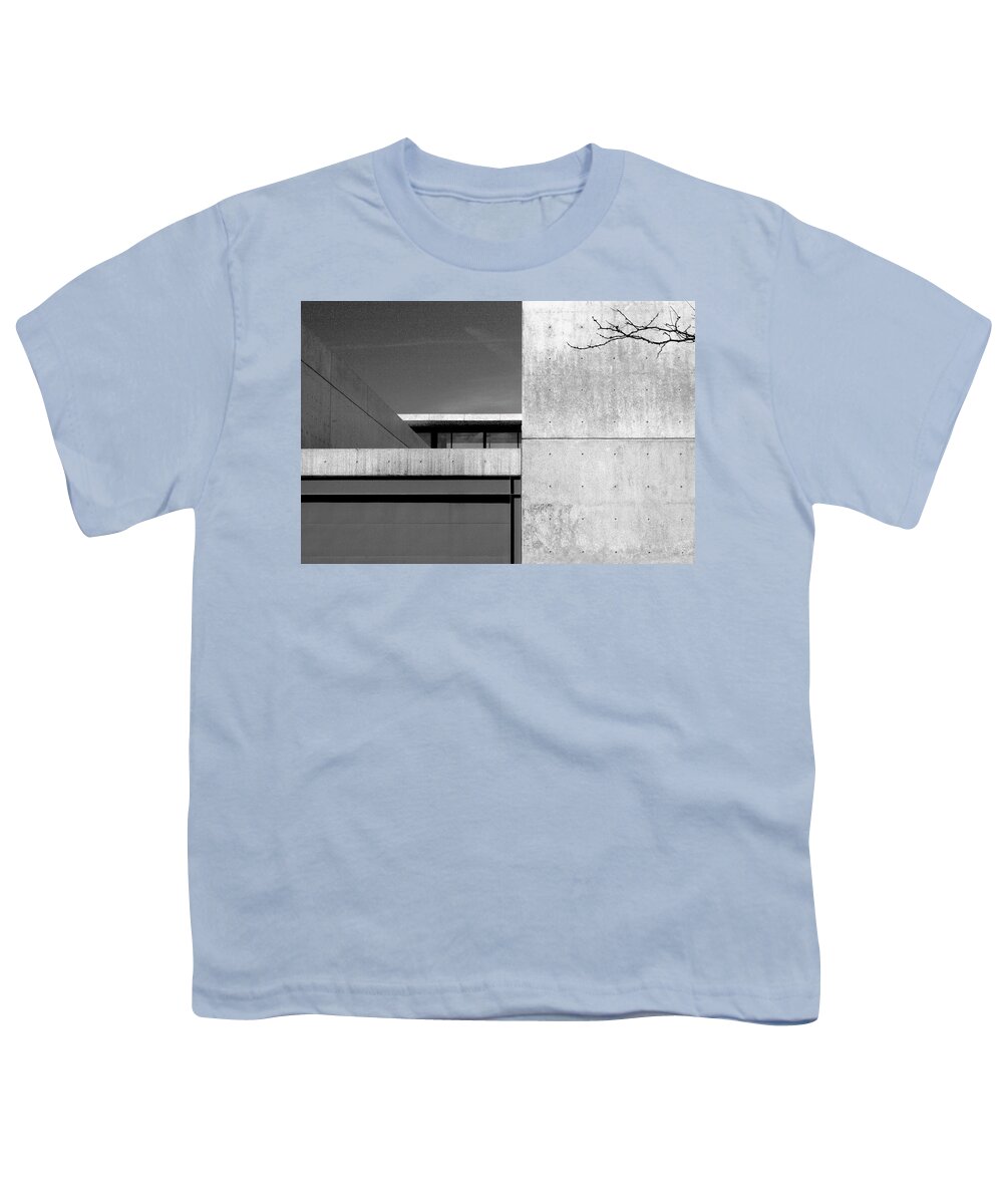 Architecture Youth T-Shirt featuring the photograph Contemporary Concrete Block Architecture Tree by Patrick Malon