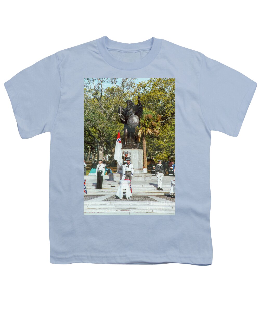 H.l Hunley Youth T-Shirt featuring the photograph CSS Hunley Crew by Dale Powell