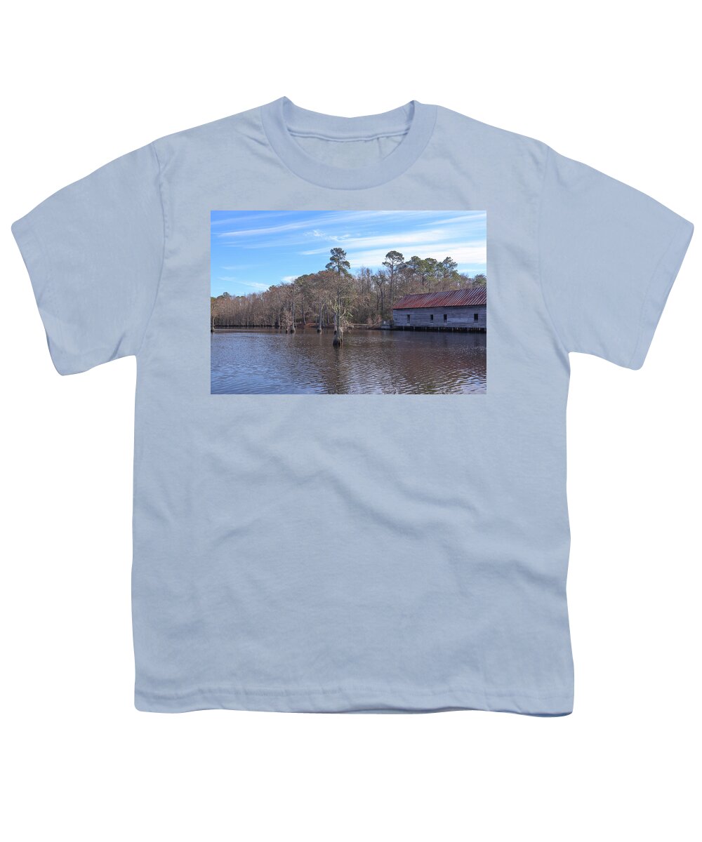 George L. Smith State Park Youth T-Shirt featuring the photograph Cypress Tree Dead Ahead by Ed Williams