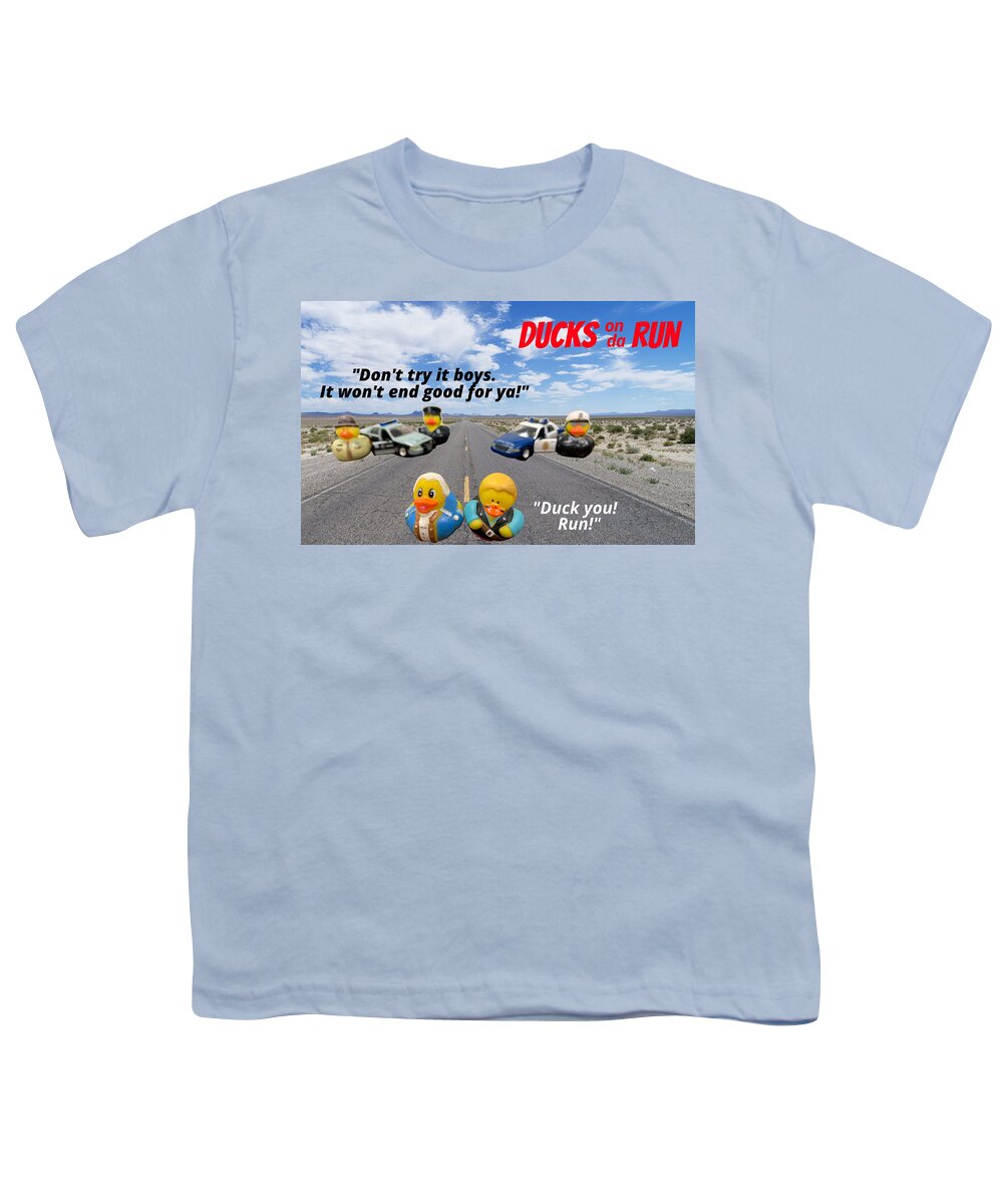 Duck Youth T-Shirt featuring the photograph Ducks on da Run by Lee Darnell
