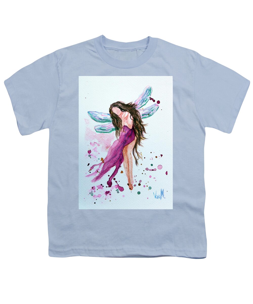 Woman Youth T-Shirt featuring the painting Fairy 1 by Vesna Martinjak