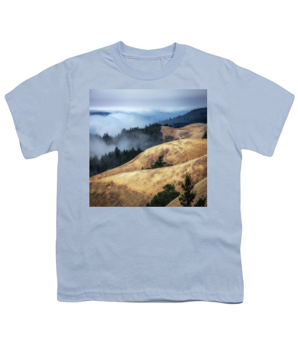Golden Hills Youth T-Shirt featuring the photograph Golden Hills, Mt. Tamalpais by Donald Kinney