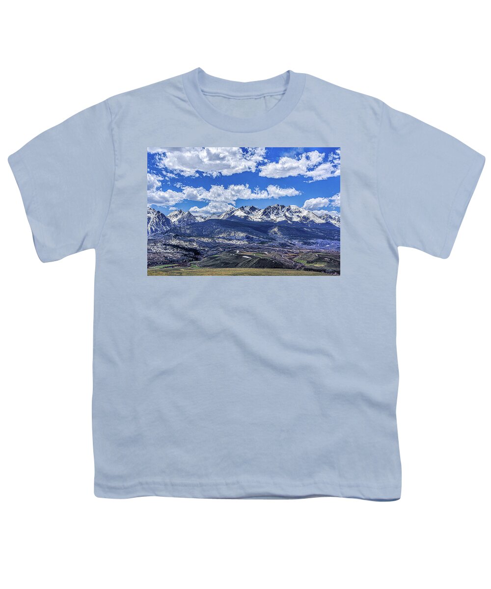 Gore Range Youth T-Shirt featuring the photograph Gore Range From Ute Pass Road by Stephen Johnson