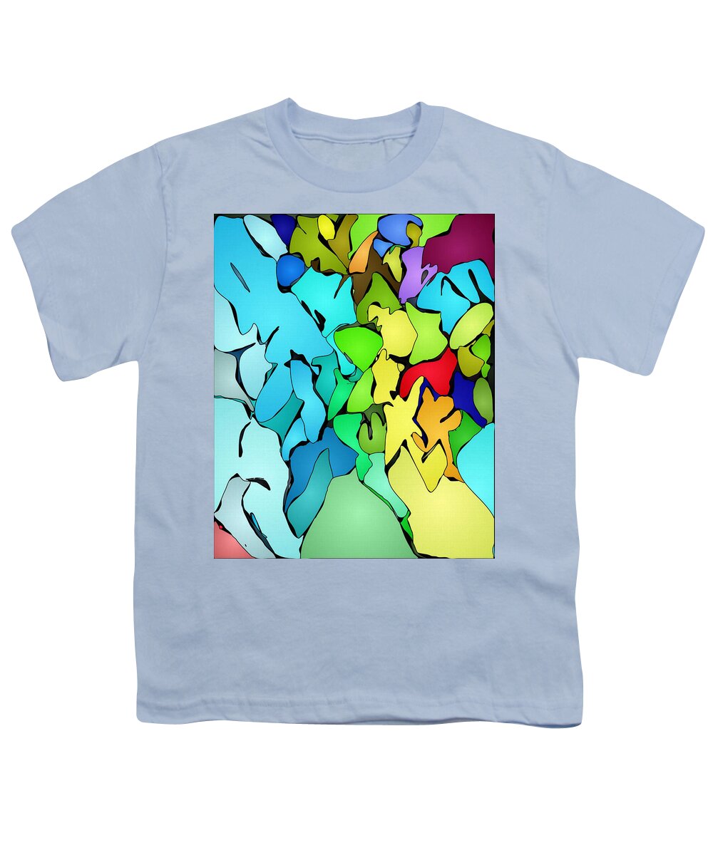 Rafael Salazar Youth T-Shirt featuring the painting Happy Mosaic by Rafael Salazar