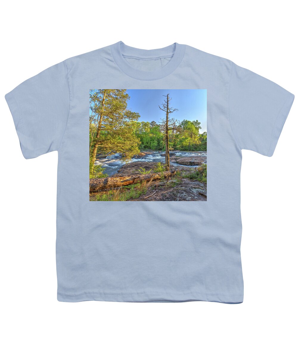High Falls Youth T-Shirt featuring the photograph High Falls Trees by David R Robinson