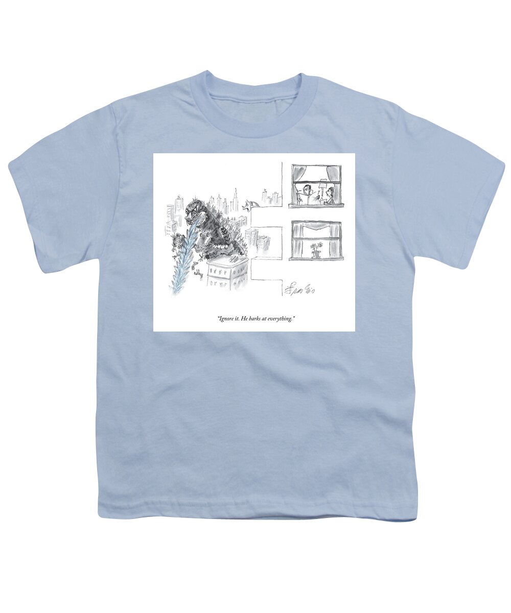 A23090 Youth T-Shirt featuring the drawing Ignore It by Edward Frascino