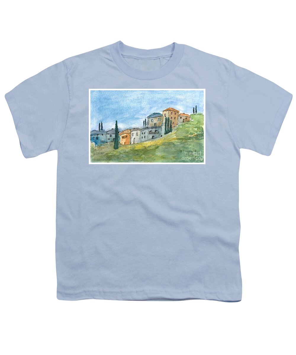 Water Youth T-Shirt featuring the painting Italiano by Loretta Coca