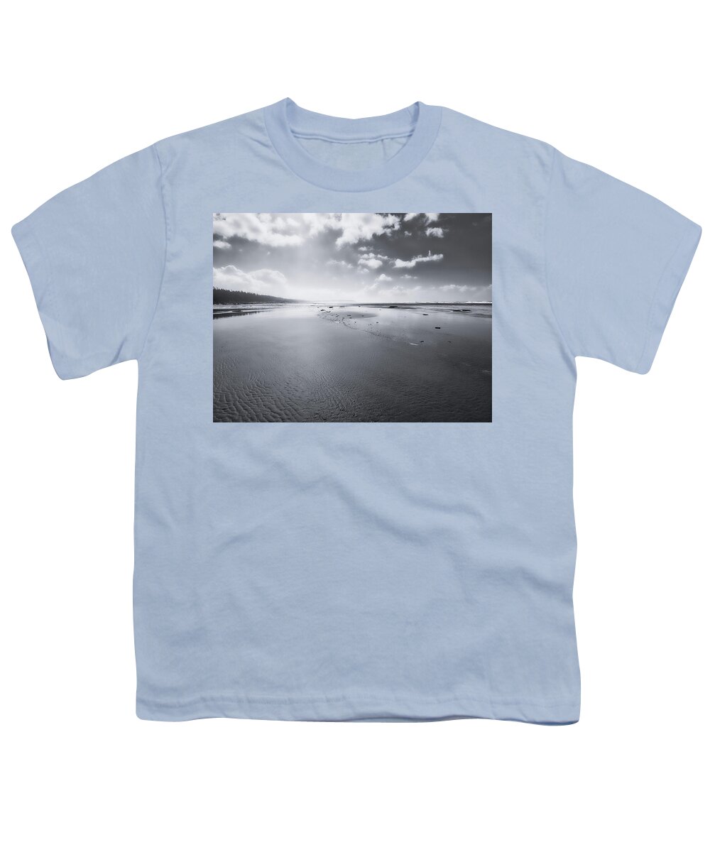 Tofino Youth T-Shirt featuring the photograph Just Me and the Sea by Allan Van Gasbeck