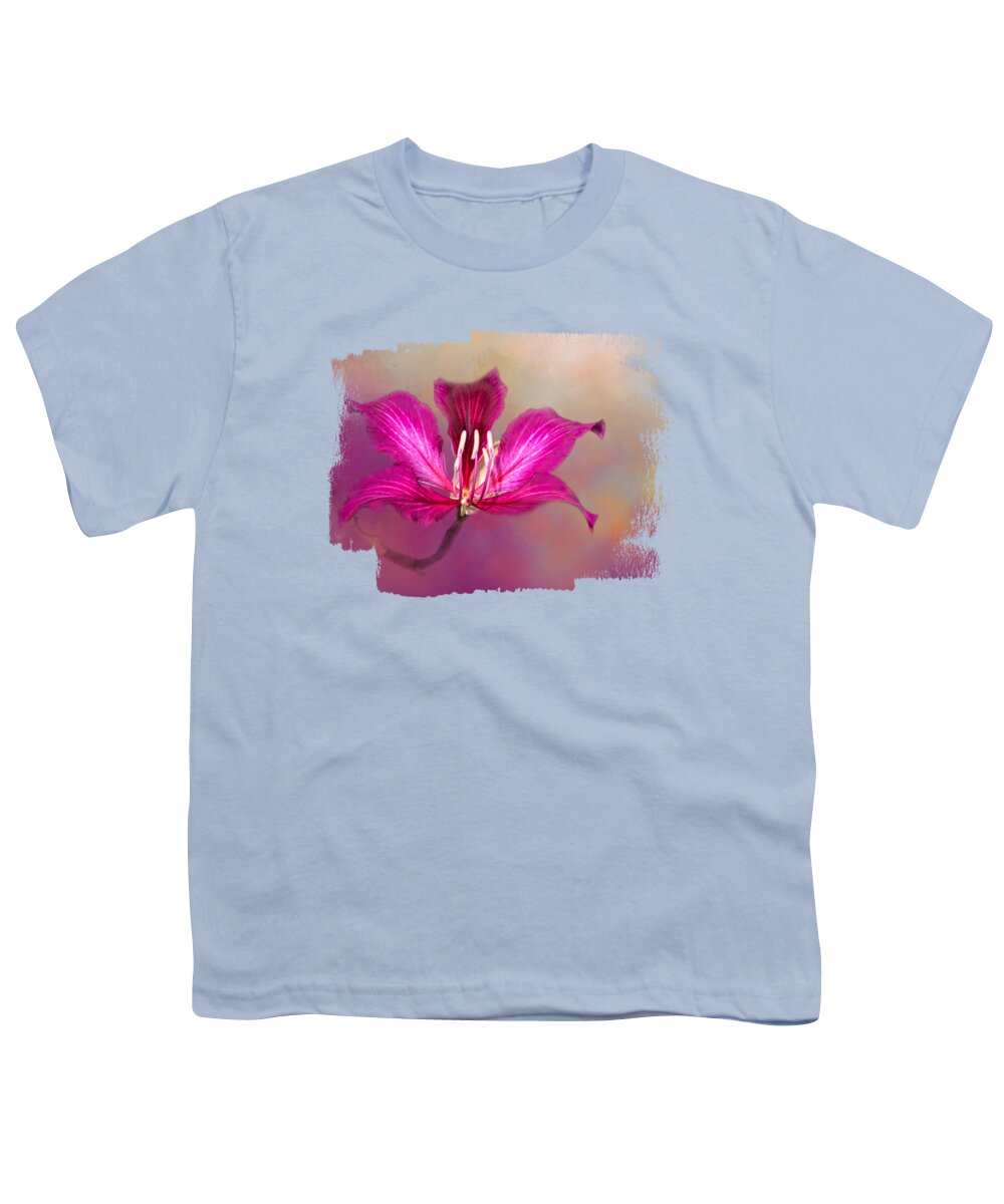 Hong Kong Orchid Youth T-Shirt featuring the photograph Magenta Hong Kong Orchid by Elisabeth Lucas