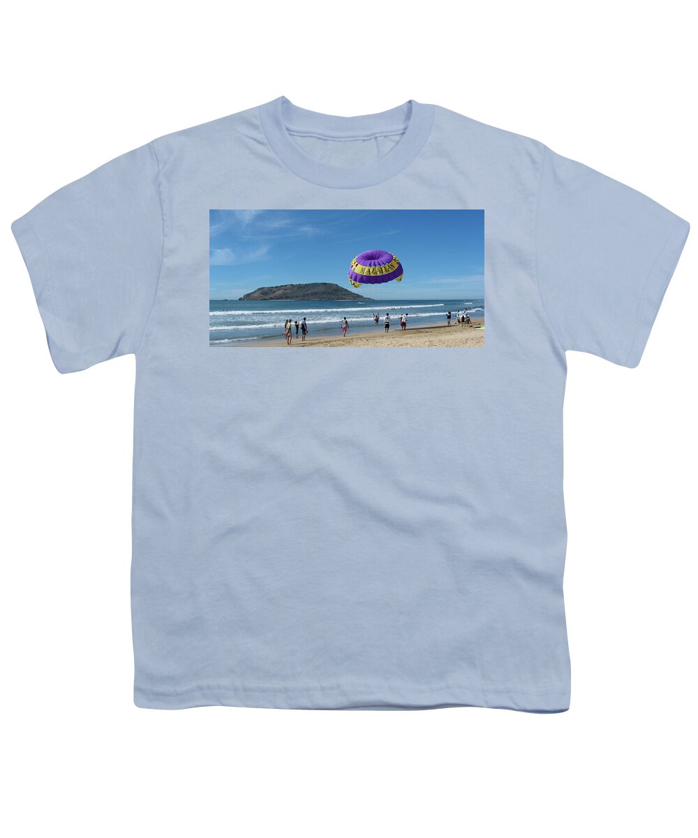 Mazatlan Beach Youth T-Shirt featuring the photograph Mazatlan beach by Tatiana Travelways