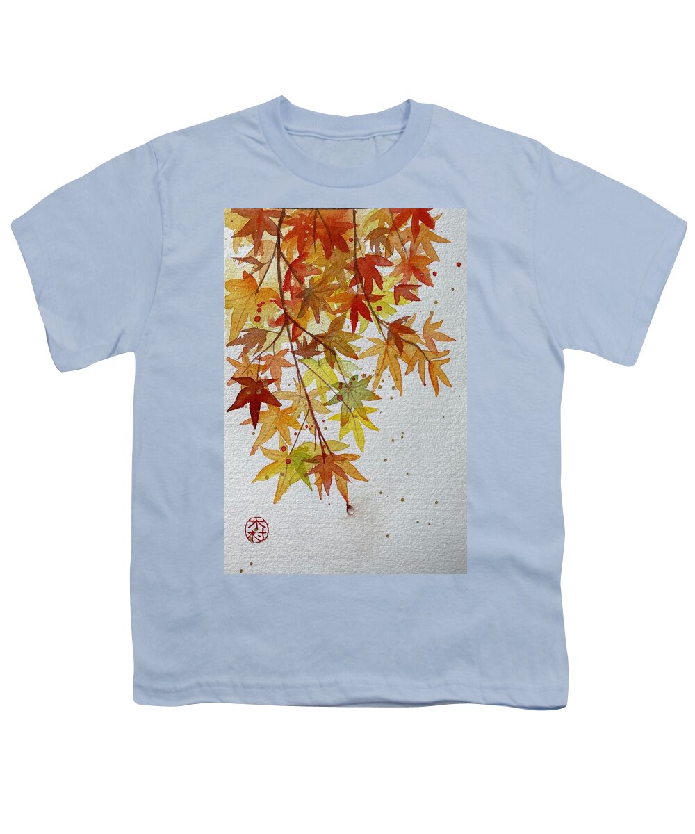 Japanese Maple Youth T-Shirt featuring the painting Momiji by Kelly Miyuki Kimura