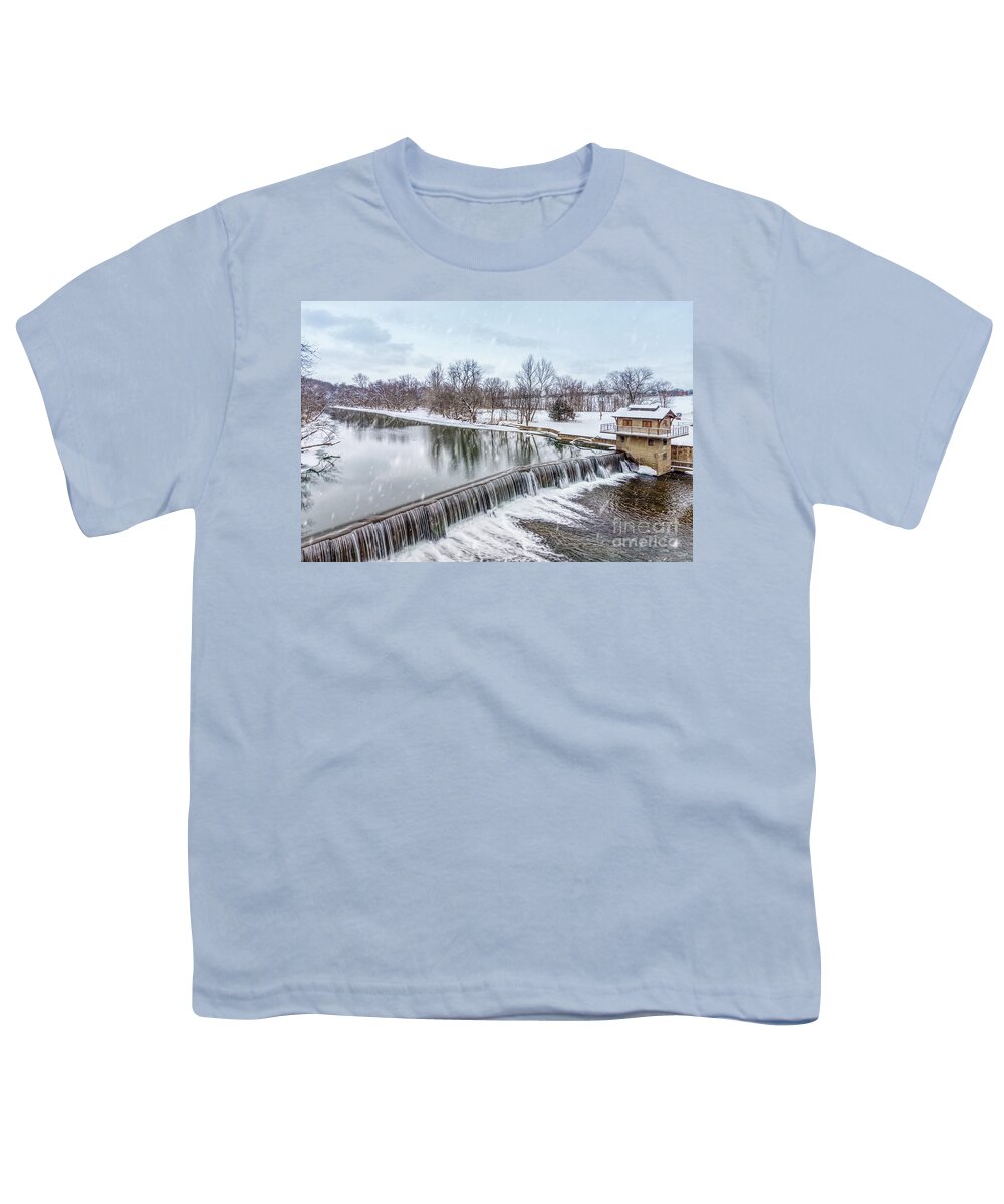 Ozarks Youth T-Shirt featuring the photograph Nixa Finley River Winter by Jennifer White
