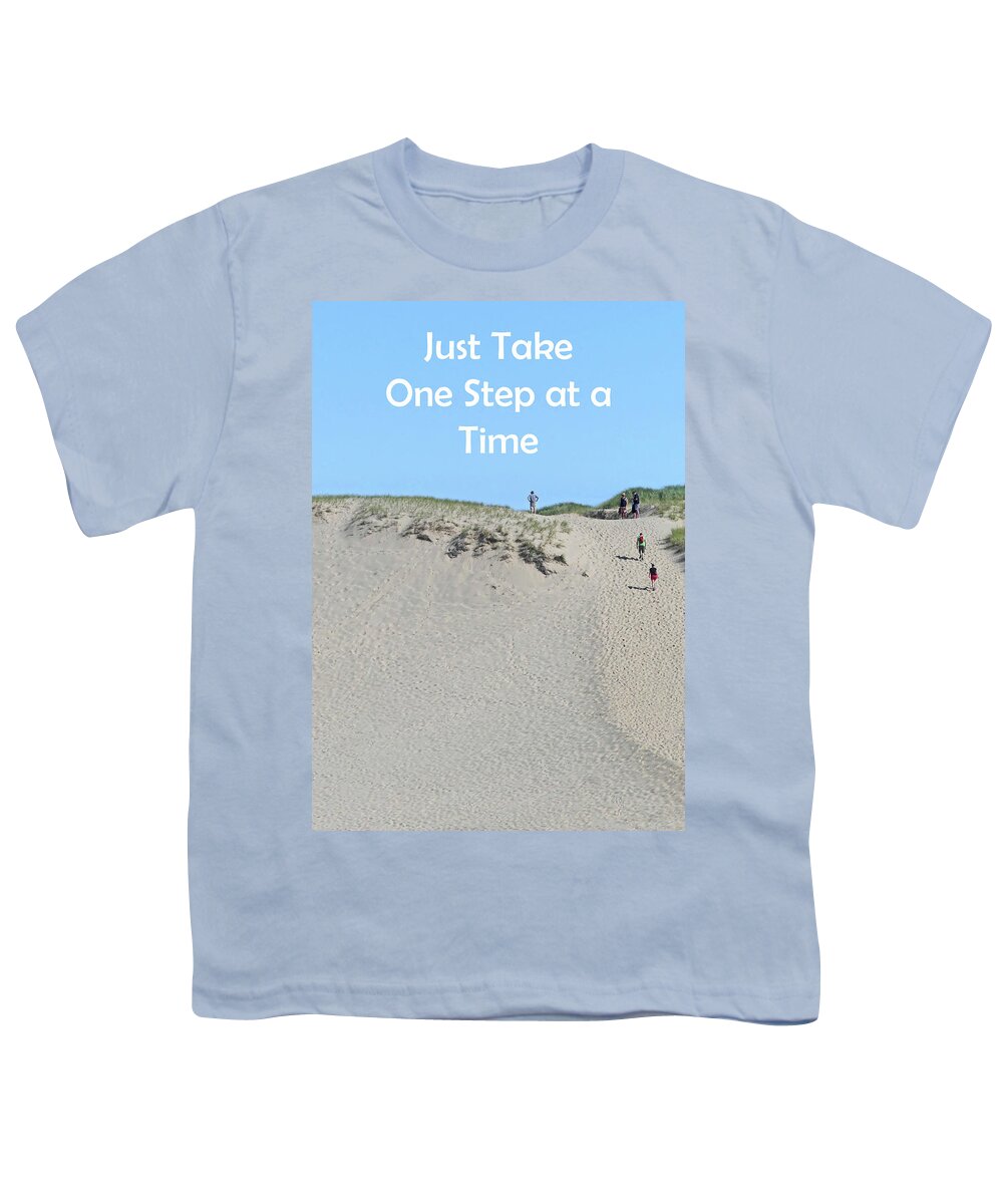 Landscape Youth T-Shirt featuring the mixed media One Step at a Time by Sharon Williams Eng