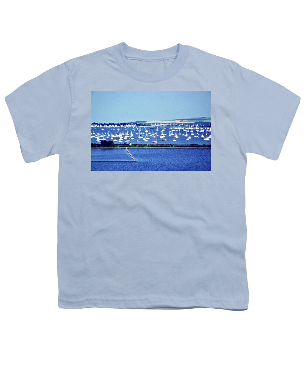 Poole Youth T-Shirt featuring the photograph Poole Harbour Dorset by Gordon James
