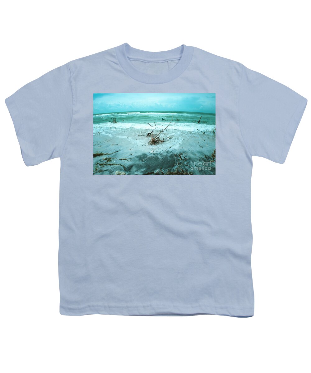 Raging Sea Youth T-Shirt featuring the photograph Raging Sea by Felix Lai