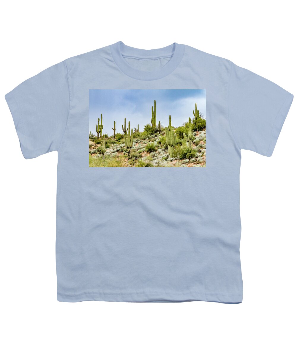 Saguaro Youth T-Shirt featuring the photograph Saguaro Cactus by Bill Gallagher