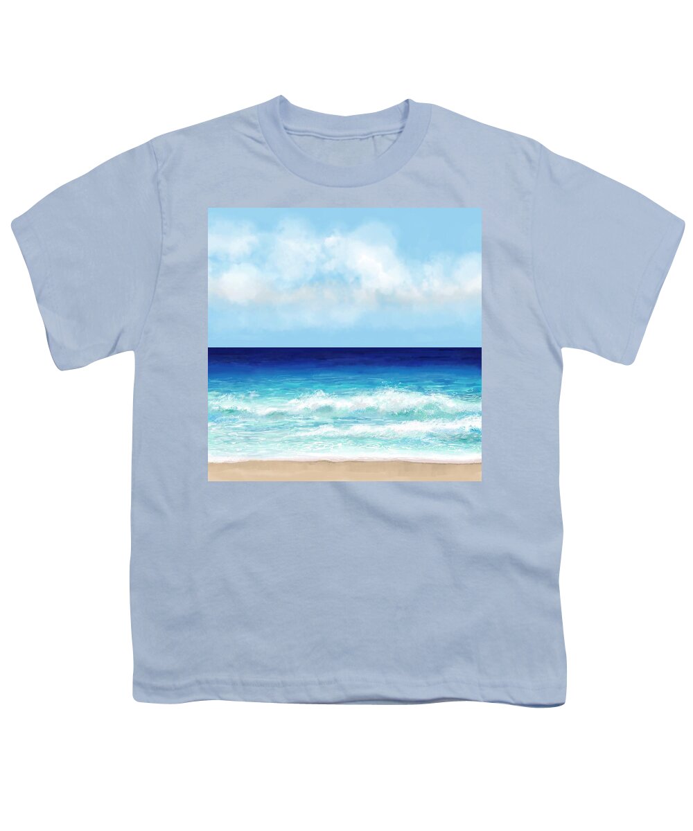 Sea Youth T-Shirt featuring the digital art Sea View 275 by Lucie Dumas