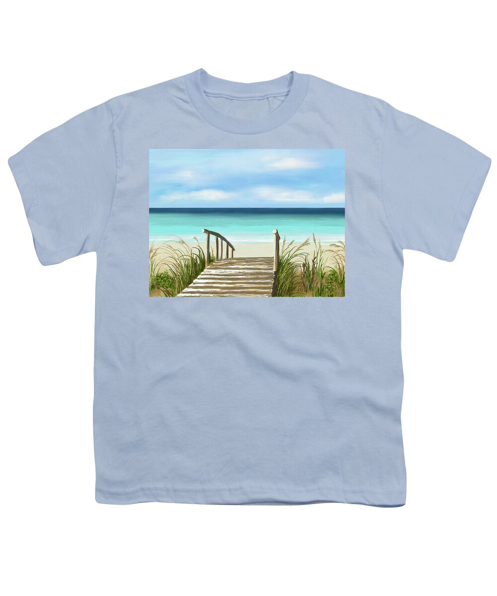 Ocean Youth T-Shirt featuring the digital art Sea View 284 by Lucie Dumas