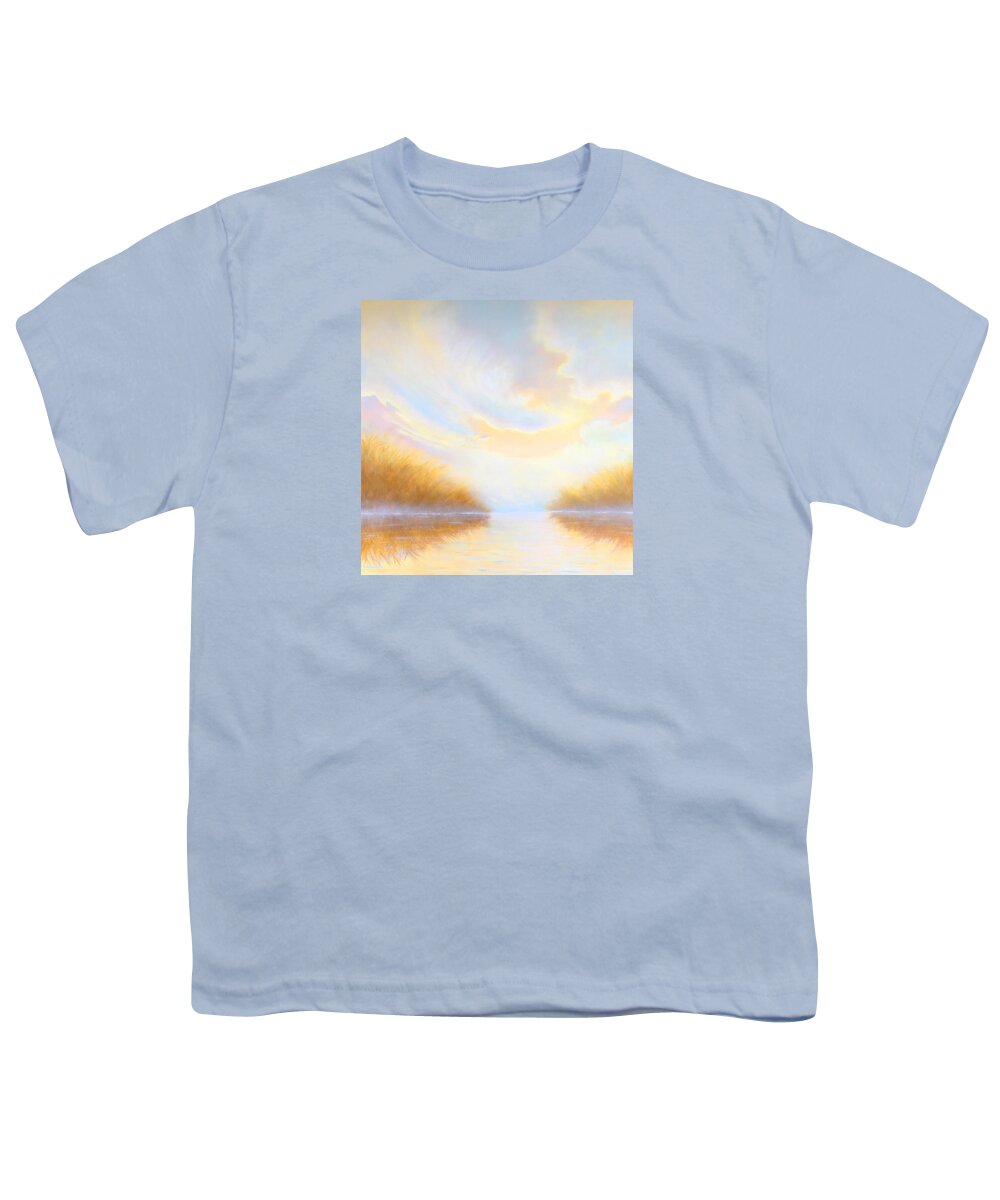 Sunrise Youth T-Shirt featuring the painting Serene Sunrise by Pamela Kirkham