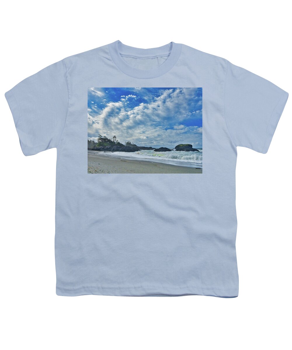 Landscape Youth T-Shirt featuring the photograph Singing Stones Beach by Allan Van Gasbeck