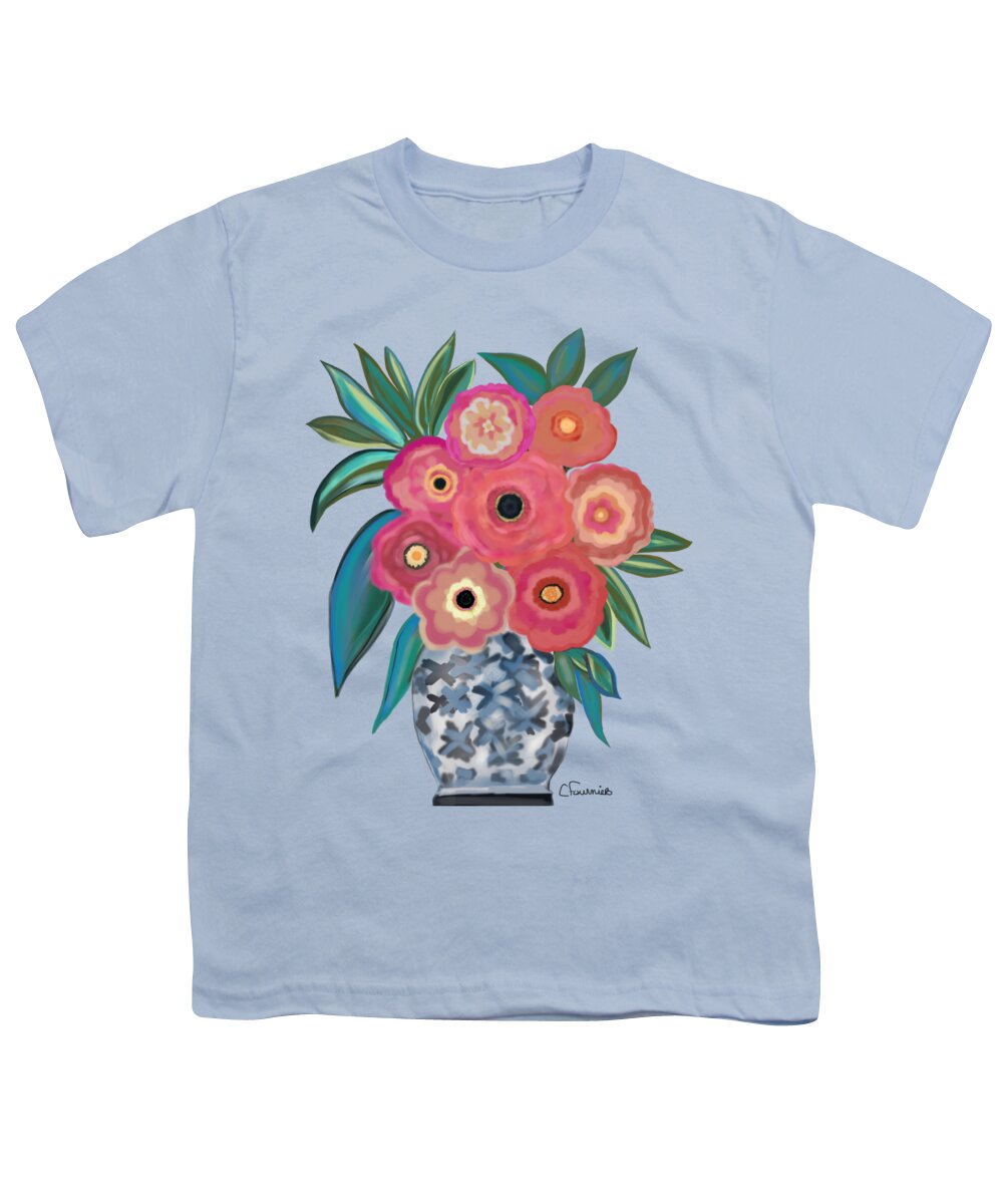 Summer Bouquet Youth T-Shirt featuring the painting Summer Bouquet Product decal by Christine Fournier