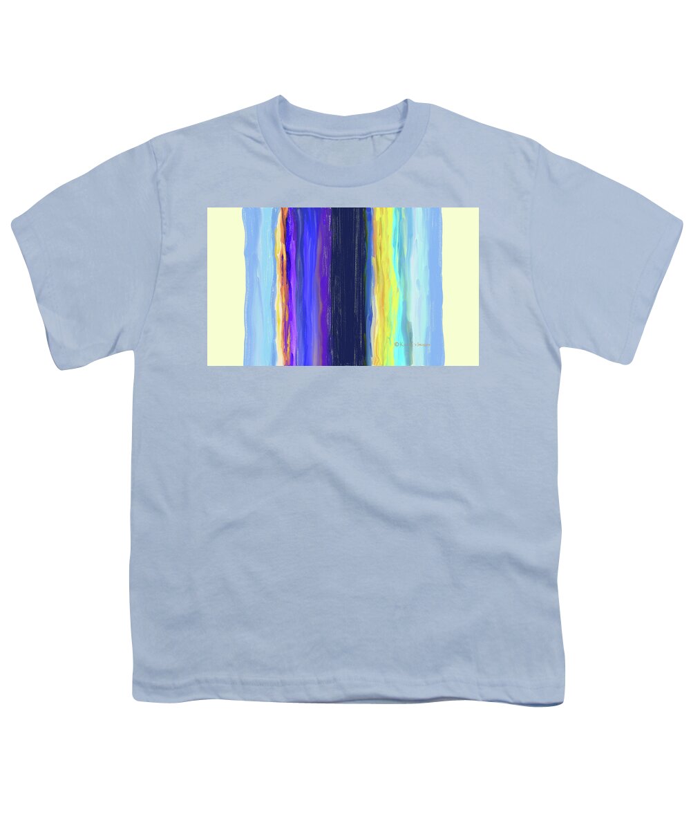 Abstract Youth T-Shirt featuring the digital art Summer Solstice by Kae Cheatham