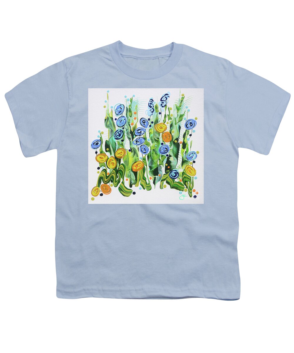  Youth T-Shirt featuring the painting Summertime by Jane Crabtree