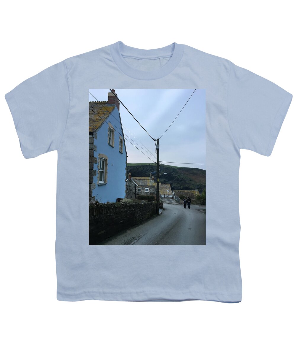 Blue House Youth T-Shirt featuring the photograph The Blue House by Roxy Rich
