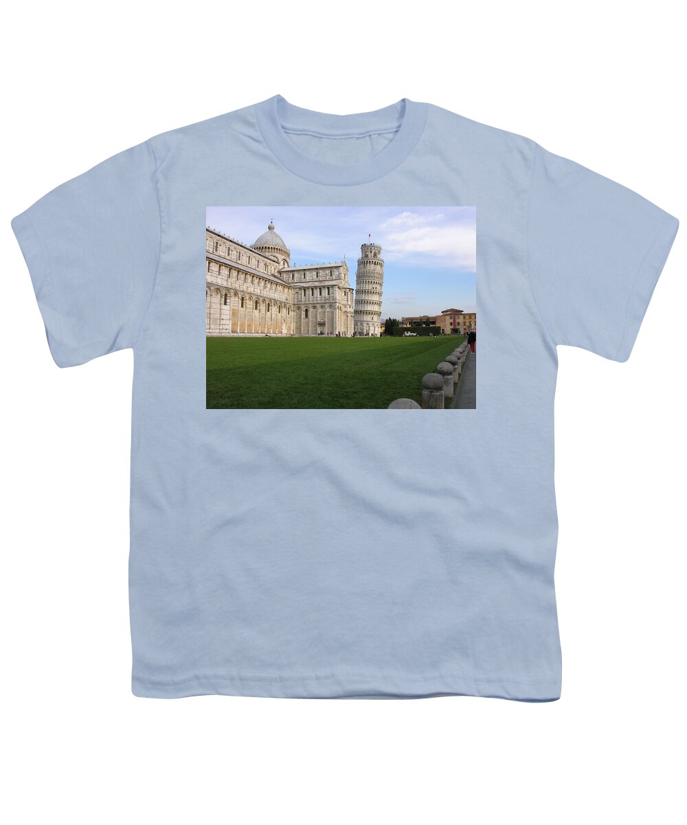 The Leaning Tower Of Pisa Youth T-Shirt featuring the photograph The Leaning Tower of Pisa by Regina Muscarella