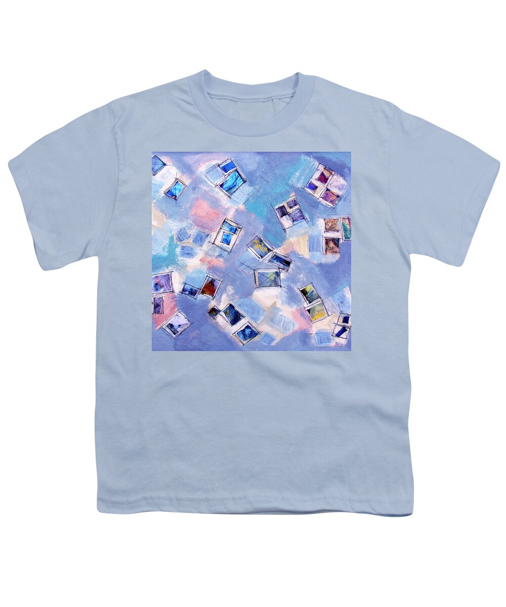 Neighborhood Youth T-Shirt featuring the painting The Neighborhood by Dominic Piperata