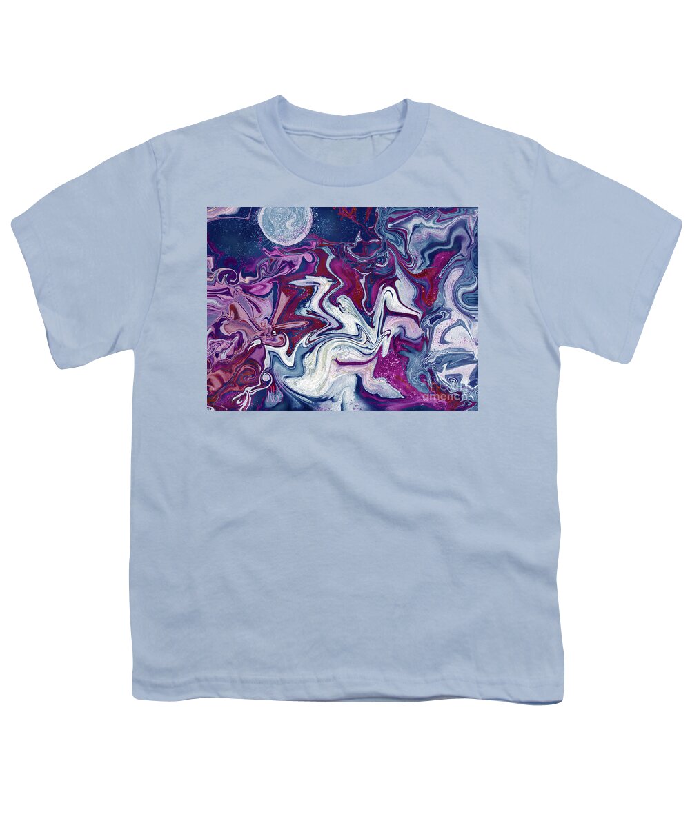 Acrylics Youth T-Shirt featuring the painting Theomachie - Battle of the Gods by Horst Rosenberger
