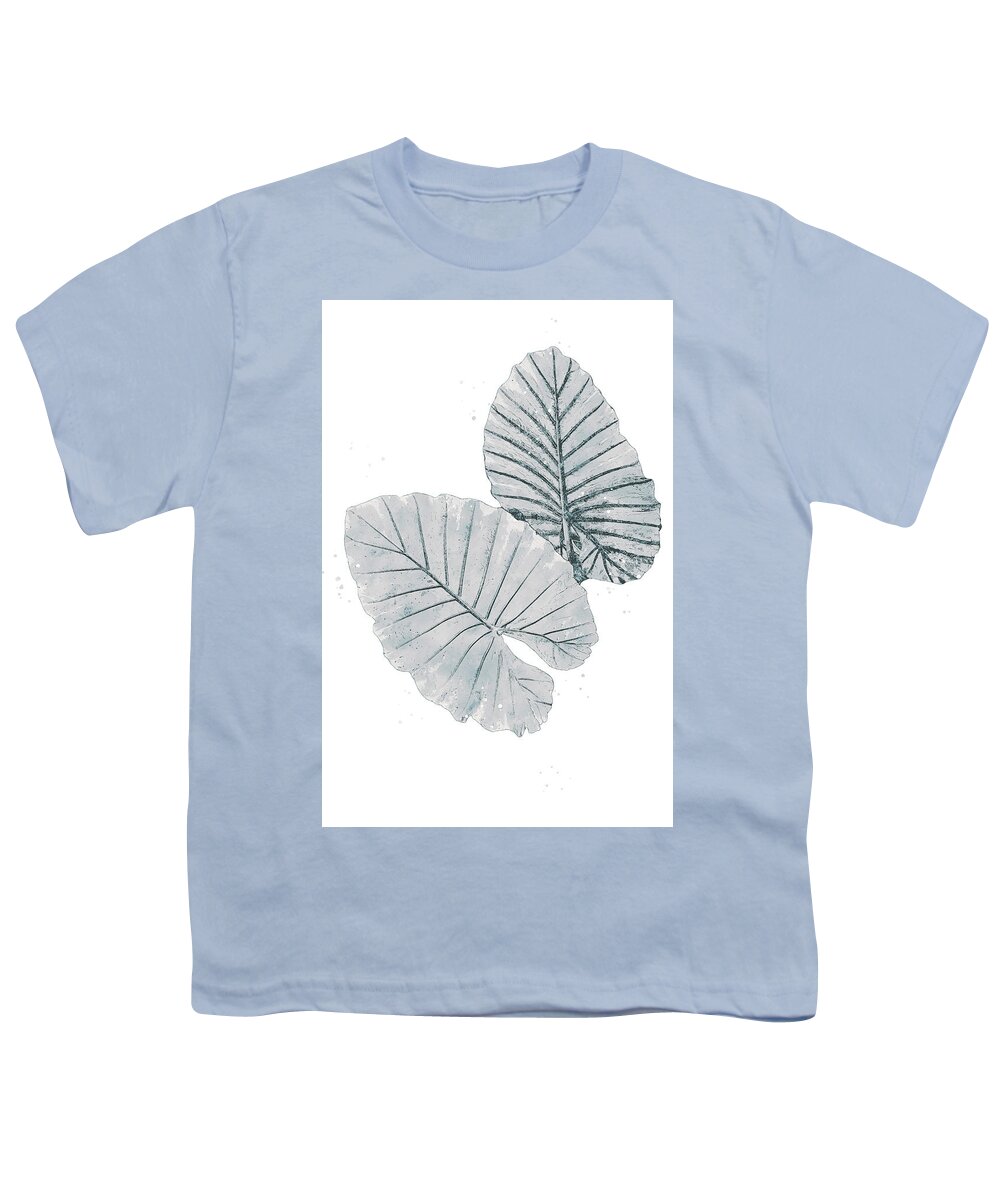 Palm Leaf Youth T-Shirt featuring the photograph Tropical Palm BW by Pamela Williams