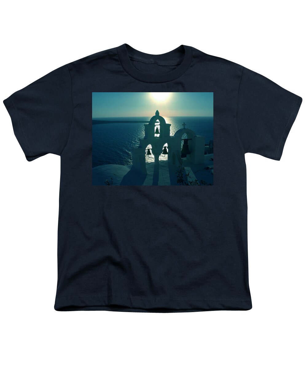 Coletteguggenheim Youth T-Shirt featuring the photograph Sunset Santorini Greece #1 by Colette V Hera Guggenheim