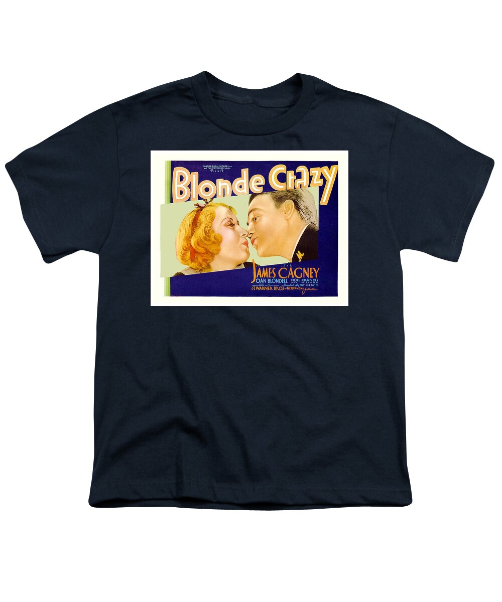 1931 Youth T-Shirt featuring the digital art 1931 - Blonde Crazy - Warner Brothers Movie Poster - James Cagney - Color by John Madison