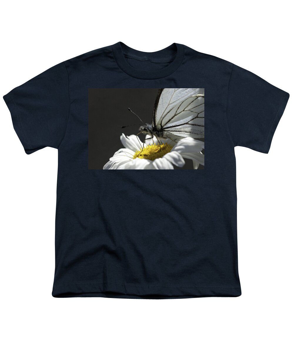 Pine White Youth T-Shirt featuring the photograph Pine White Butterfly #3 by Betty Depee